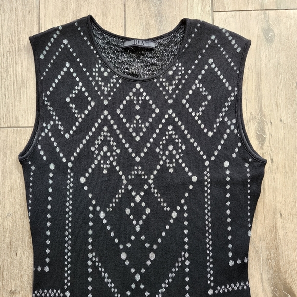 RVN Dress Black Silver Sparkly Body Con M - Picture 2 of 6